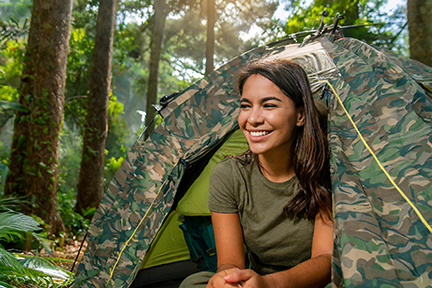 camouflage tent